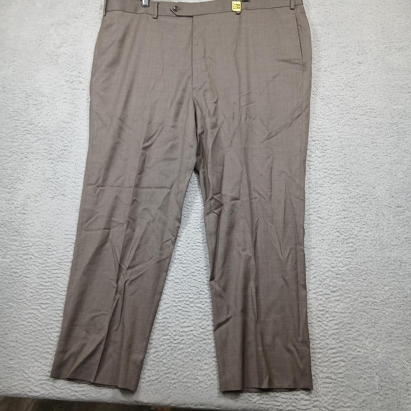Brooks Brothers Suit Pants Mens 46x34 Brown Madison Fit BrooksFlex Solid Dress - Picture 1 of 6